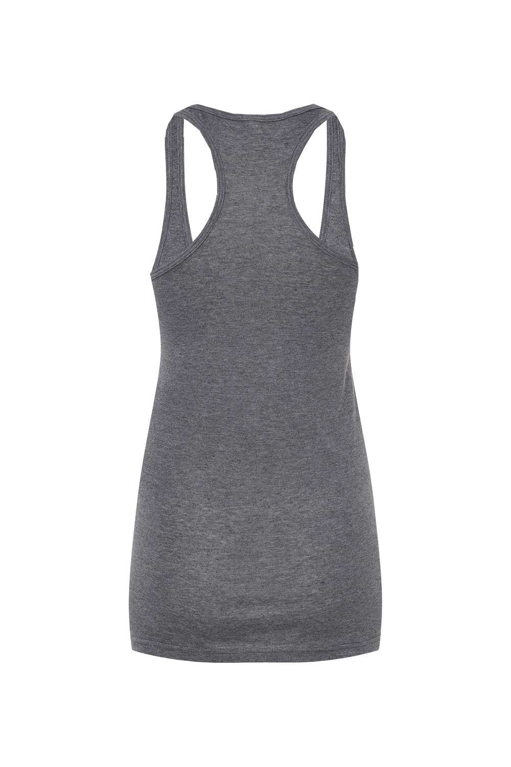 Tultex 190 Womens Poly-Rich Racerback Tank Top Heather Charcoal Grey Flat Back