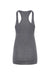 Tultex 190 Womens Poly-Rich Racerback Tank Top Heather Charcoal Grey Flat Back