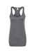 Tultex 190 Womens Poly-Rich Racerback Tank Top Heather Charcoal Grey Flat Front
