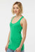 Tultex 190 Womens Poly-Rich Racerback Tank Top Heather Kelly Green Model Side