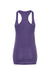 Tultex 190 Womens Poly-Rich Racerback Tank Top Heather Purple Flat Back