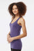 Tultex 190 Womens Poly-Rich Racerback Tank Top Heather Purple Model Side