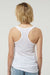 Tultex 190 Womens Poly-Rich Racerback Tank Top White Model Back