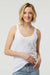 Tultex 190 Womens Poly-Rich Racerback Tank Top White Model Front