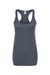 Tultex 190 Womens Poly-Rich Racerback Tank Top Heather Navy Blue Flat Front