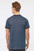 Tultex 246 Mens Fine Jersey Ringer Short Sleeve Crewneck T-Shirt Heather Denim Blue/Navy Blue Model Back