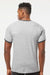 Tultex 246 Mens Fine Jersey Ringer Short Sleeve Crewneck T-Shirt Heather Grey/Heather Charcoal Grey Model Back