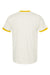 Tultex 246 Mens Fine Jersey Ringer Short Sleeve Crewneck T-Shirt Vintage White/Mellow Yellow Flat Back