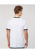 Tultex 246 Mens Fine Jersey Ringer Short Sleeve Crewneck T-Shirt White/Black Model Back