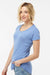 Tultex 253 Womens Short Sleeve Crewneck T-Shirt Athletic Blue Model Side