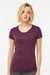 Tultex 253 Womens Short Sleeve Crewneck T-Shirt Berry Model Front