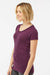 Tultex 253 Womens Short Sleeve Crewneck T-Shirt Berry Model Side