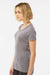Tultex 253 Womens Short Sleeve Crewneck T-Shirt Heather Grey Model Side