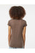 Tultex 253 Womens Short Sleeve Crewneck T-Shirt Mocha Brown Model Back