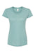 Tultex 253 Womens Short Sleeve Crewneck T-Shirt Seafoam Green Flat Front
