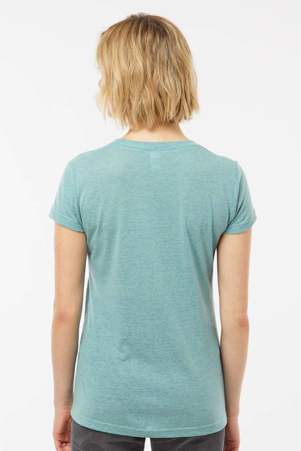 Tultex 253 Womens Short Sleeve Crewneck T-Shirt Seafoam Green Model Back