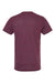 Tultex 254 Mens Short Sleeve Crewneck T-Shirt Berry Flat Back