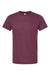 Tultex 254 Mens Short Sleeve Crewneck T-Shirt Berry Flat Front