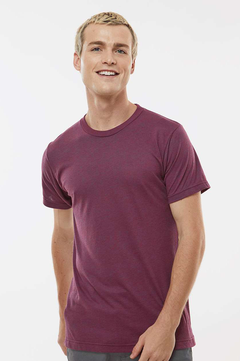 Tultex 254 Mens Short Sleeve Crewneck T-Shirt Berry Model Front