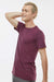 Tultex 254 Mens Short Sleeve Crewneck T-Shirt Berry Model Side