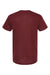 Tultex 254 Mens Short Sleeve Crewneck T-Shirt Cardinal Red Flat Back