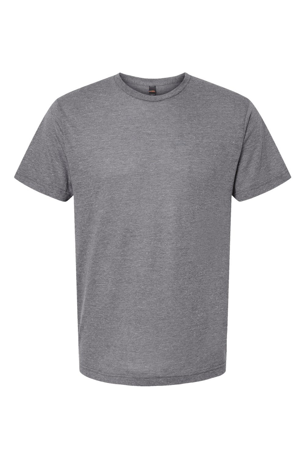 Tultex 254 Mens Short Sleeve Crewneck T-Shirt Heather Grey Flat Front