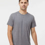 Tultex Mens Short Sleeve Crewneck T-Shirt - Heather Grey - NEW
