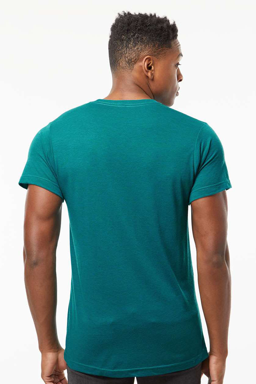 Tultex 254 Mens Short Sleeve Crewneck T-Shirt Jade Green Model Back