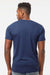 Tultex 254 Mens Short Sleeve Crewneck T-Shirt Midnight Navy Blue Model Back
