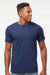 Tultex 254 Mens Short Sleeve Crewneck T-Shirt Midnight Navy Blue Model Front