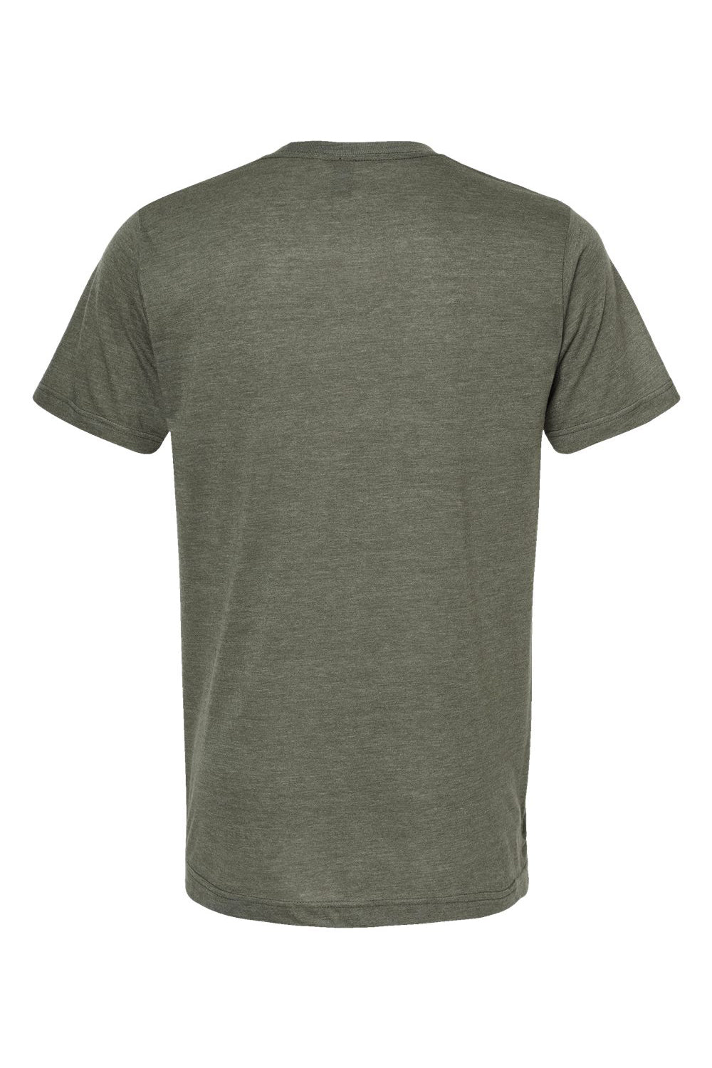 Tultex 254 Mens Short Sleeve Crewneck T-Shirt Military Green Flat Back