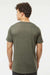 Tultex 254 Mens Short Sleeve Crewneck T-Shirt Military Green Model Back