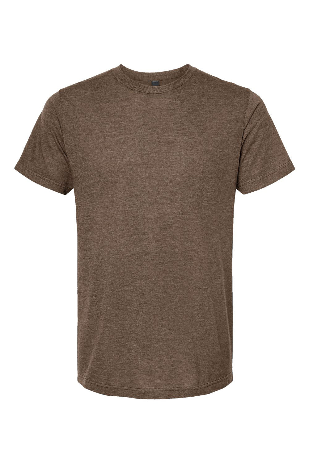 Tultex 254 Mens Short Sleeve Crewneck T-Shirt Mocha Brown Flat Front