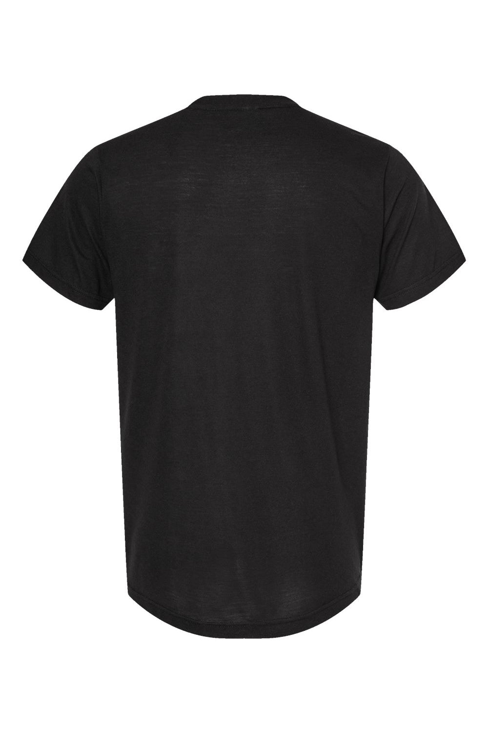 Tultex 254 Mens Short Sleeve Crewneck T-Shirt Black Flat Back