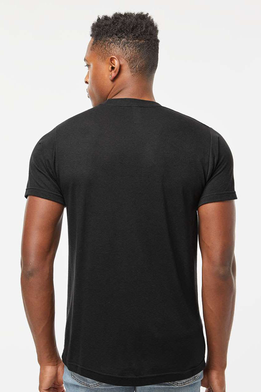 Tultex 254 Mens Short Sleeve Crewneck T-Shirt Black Model Back