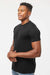 Tultex 254 Mens Short Sleeve Crewneck T-Shirt Black Model Side