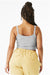 Bella + Canvas 1012BE Womens Micro Ribbed Scoop Tank Top Heather Grey Model Back
