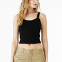 Bella + Canvas Womens Micro Ribbed Scoop Tank Top - Black