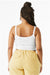 Bella + Canvas 1012BE Womens Micro Ribbed Scoop Tank Top White Model Back