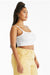 Bella + Canvas 1012BE Womens Micro Ribbed Scoop Tank Top White Model Side