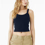 Bella + Canvas Womens Micro Ribbed Scoop Tank Top - Navy Blue