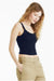 Bella + Canvas BC1012/1012 Womens Micro Ribbed Scoop Tank Top Navy Blue Model Side