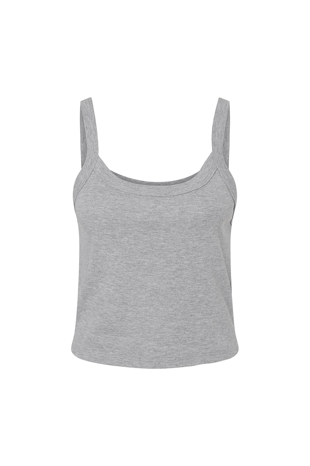 Bella + Canvas 1012BE Womens Micro Ribbed Scoop Tank Top Heather Grey Flat Front