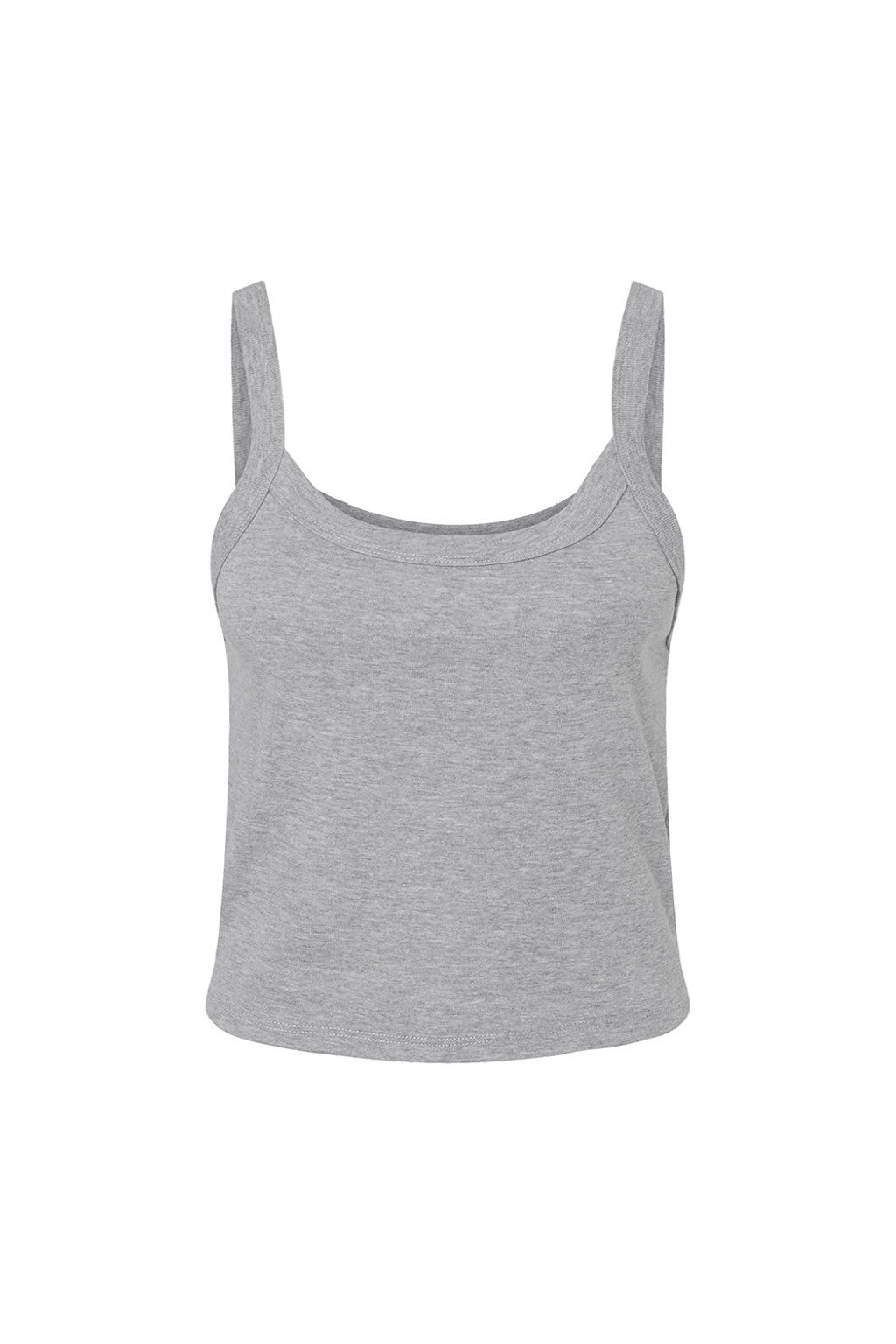 Bella + Canvas BC1012/1012 Womens Micro Ribbed Scoop Tank Top Heather Grey Flat Front