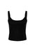 Bella + Canvas 1012BE Womens Micro Ribbed Scoop Tank Top Black Flat Front