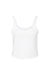 Bella + Canvas BC1012/1012 Womens Micro Ribbed Scoop Tank Top White Flat Front