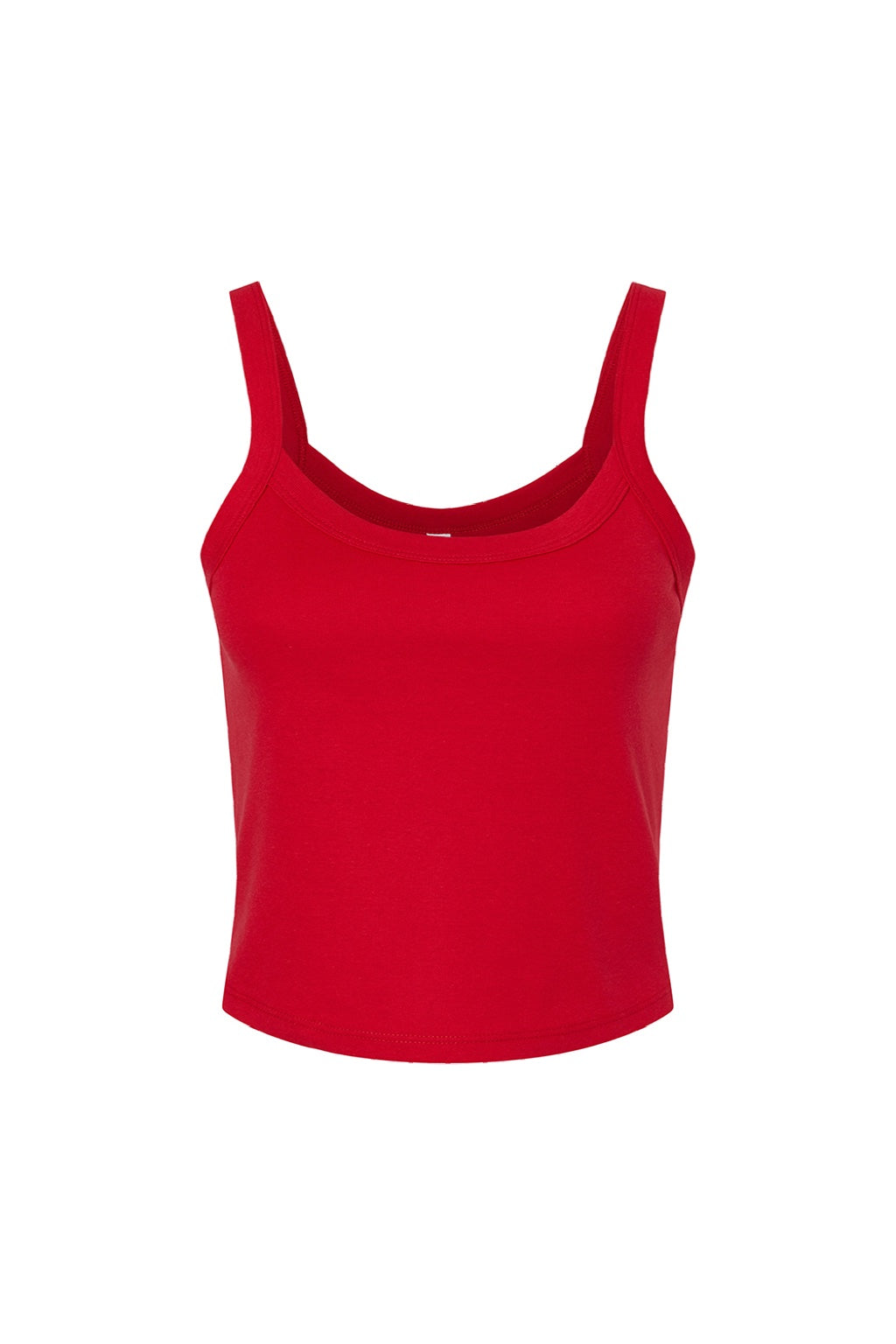 Bella + Canvas BC1012/1012 Womens Micro Ribbed Scoop Tank Top Red Flat Front
