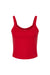 Bella + Canvas BC1012/1012 Womens Micro Ribbed Scoop Tank Top Red Flat Front