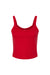 Bella + Canvas 1012BE Womens Micro Ribbed Scoop Tank Top Red Flat Front