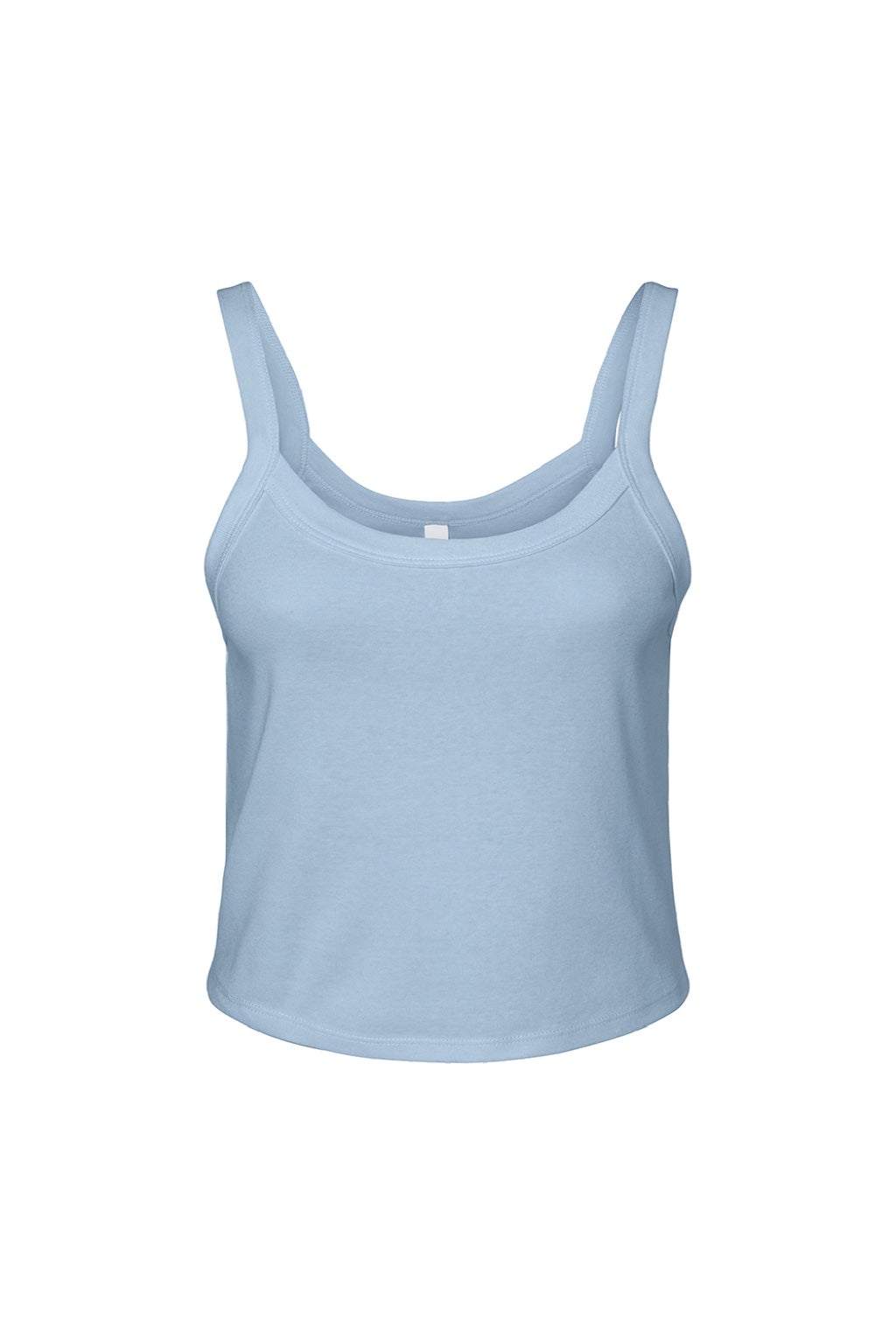 Bella + Canvas BC1012/1012 Womens Micro Ribbed Scoop Tank Top Baby Blue Flat Front